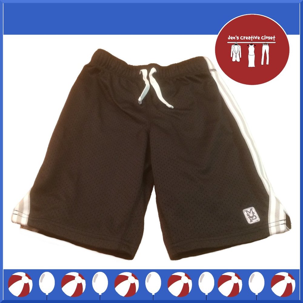 Boys Carter's Black and White Stripe Shorts